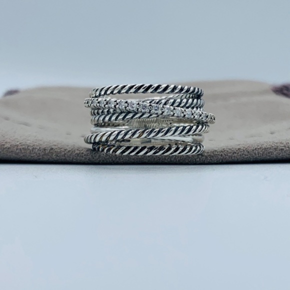 David Yurman Jewelry - David Yurman diamond crossover ring